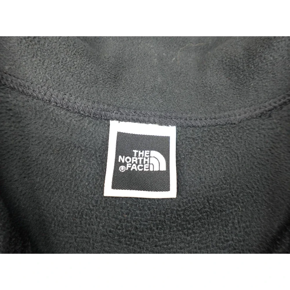The North Face TKA 100 Fleece‎ Pullover Mens Large Black Quarter Zip Mock Neck